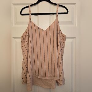 TORRID Pink and Black Striped Cami